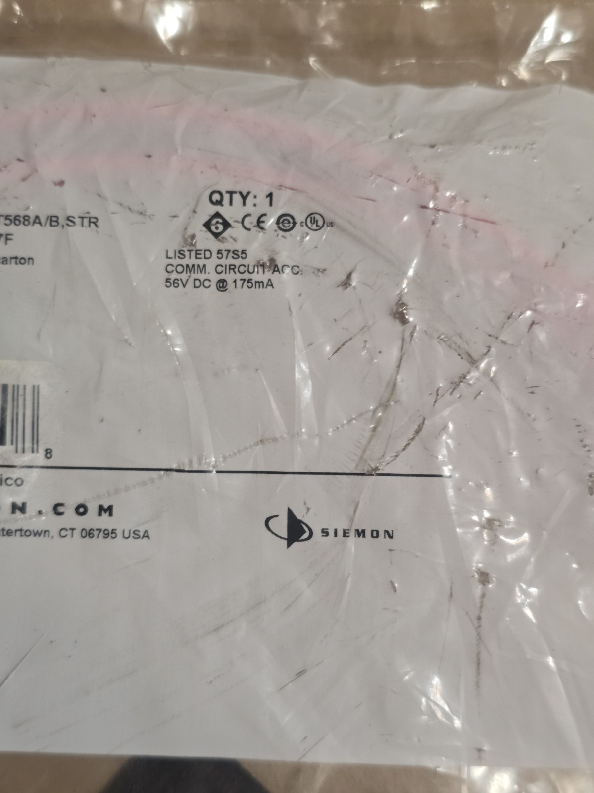 (Lot Of 29+1 Dmg Pckge) Siemon MC6-07-03 PC RJ45 6 UTP T568A/B Stranded, 250MHz