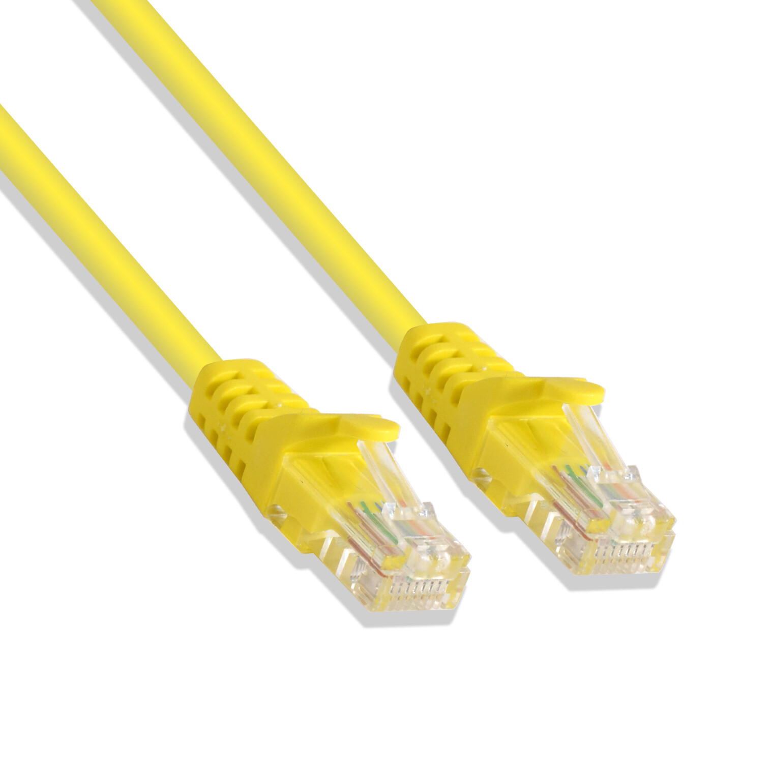 Cat-5e UTP Ethernet Network Cable RJ45 Lan Wire Yellow 1FT