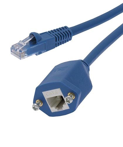 1-25Ft Cat6 RJ45 Male To Female Network Ethernet LAN Panel Mount Extension Cable