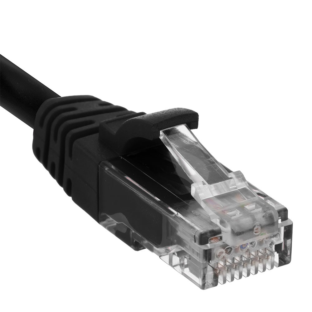 Ethernet Patch Cable CAT6A, UTP, 24AWG, 10 Ft, 10 pack, Black