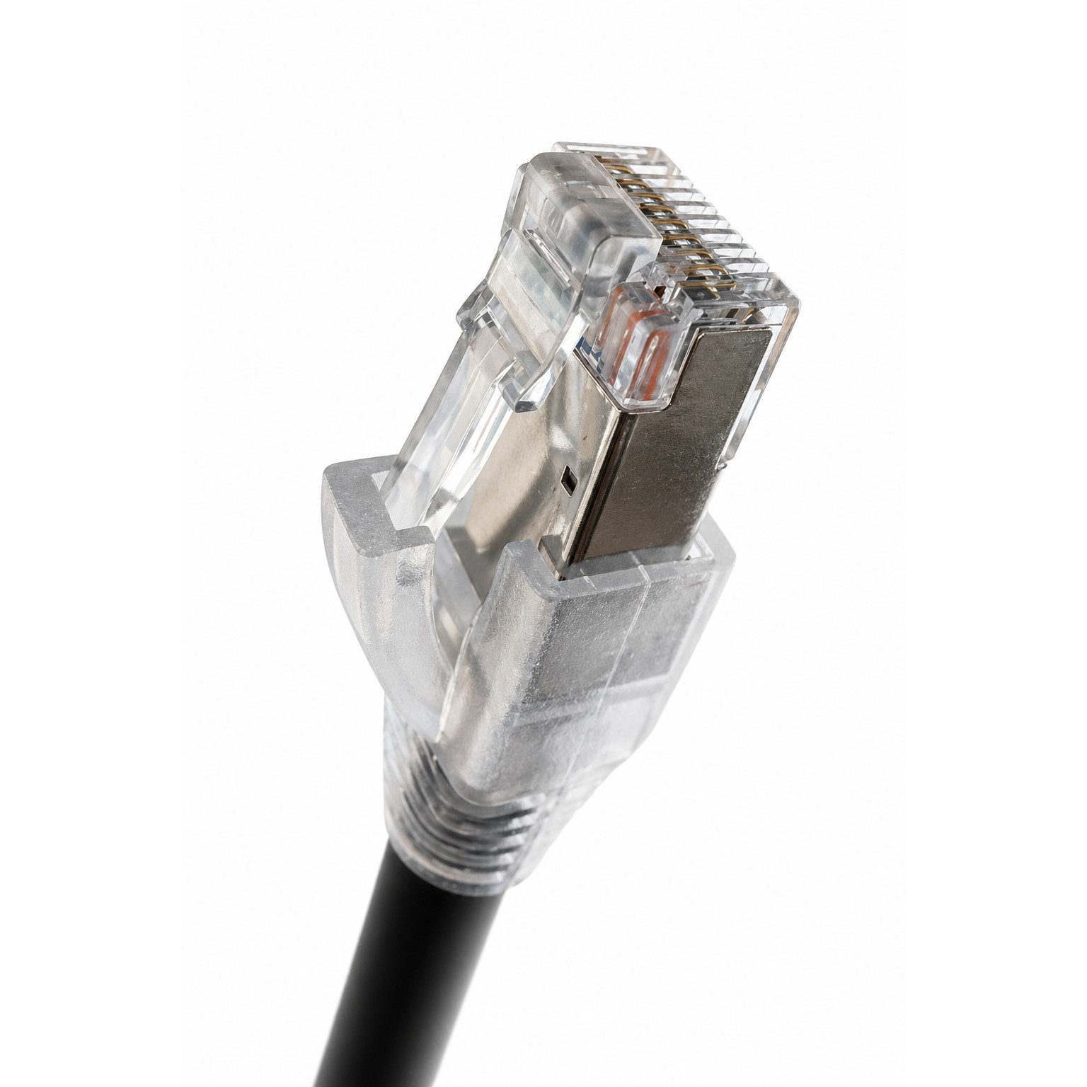CAT6A Shielded Outdoor Direct Burial UV Patch Cable 10G SOLID COPPER Black 175FT