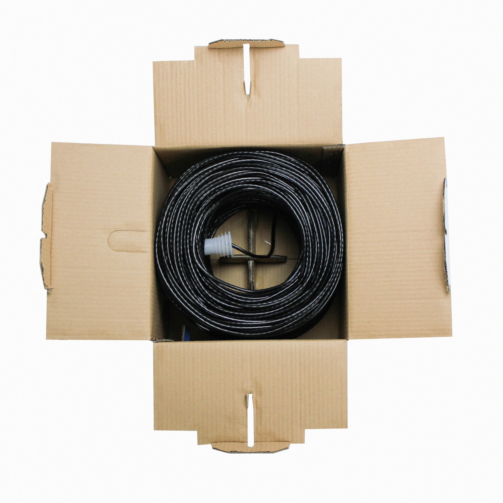 CAT5e 500FT UTP Cable Solid 24AWG Black Network Ethernet LAN Bulk Wire RJ45
