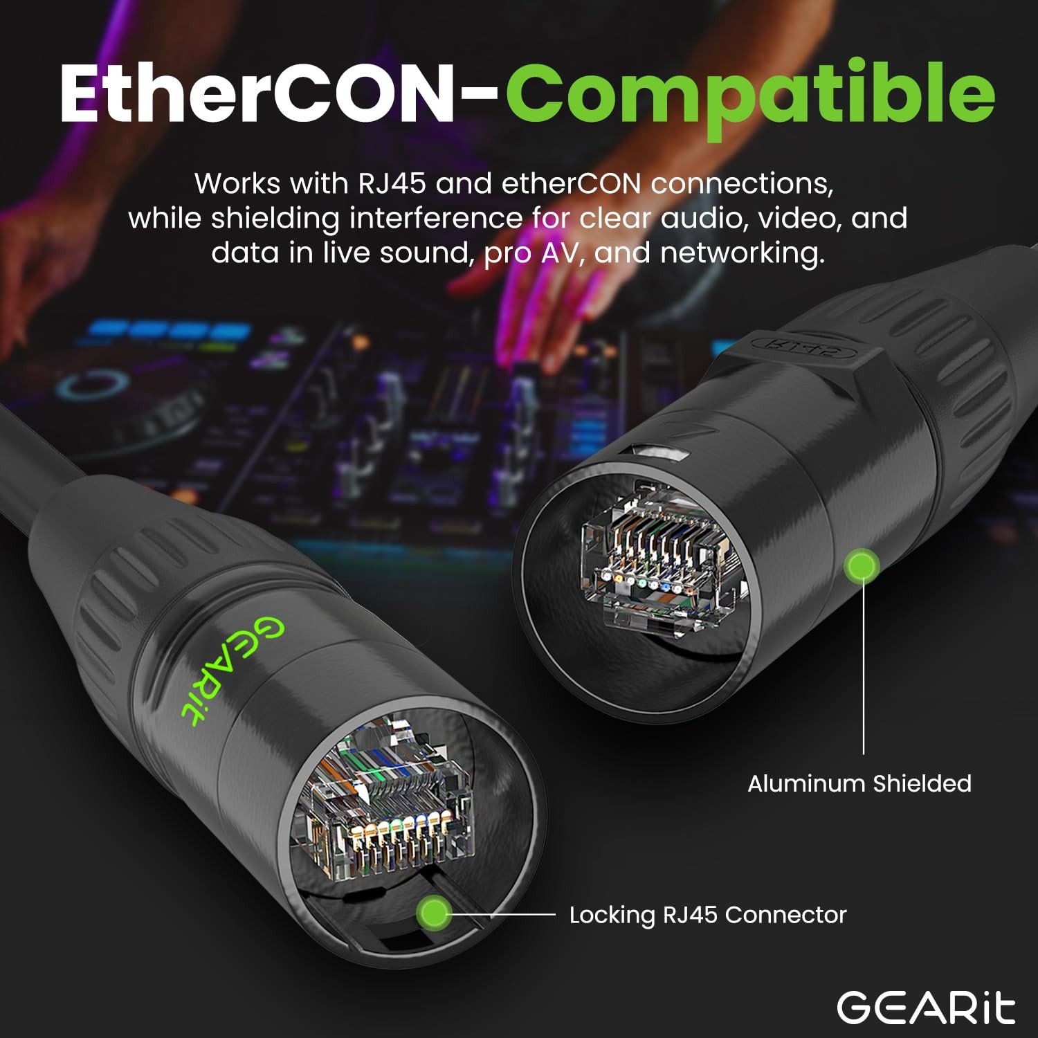 GEARit Shielded CAT6 Ethercon Cable 250 Feet Professional Audio & Lighting RJ45