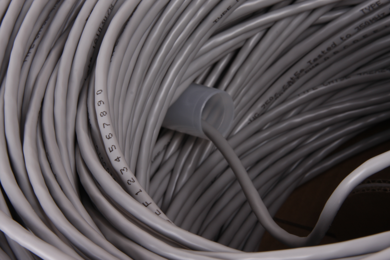 CAT5E CABLE UTP 1000FT GREY SOLID WIRE BULK ETHERNET LAN NETWORK RJ45
