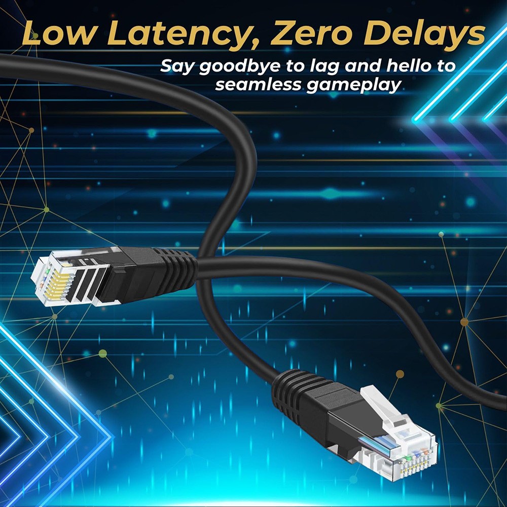 Cat 5e Ethernet Cable 3ft RJ45 LAN Network Cord Snagless Internet Wire For PC