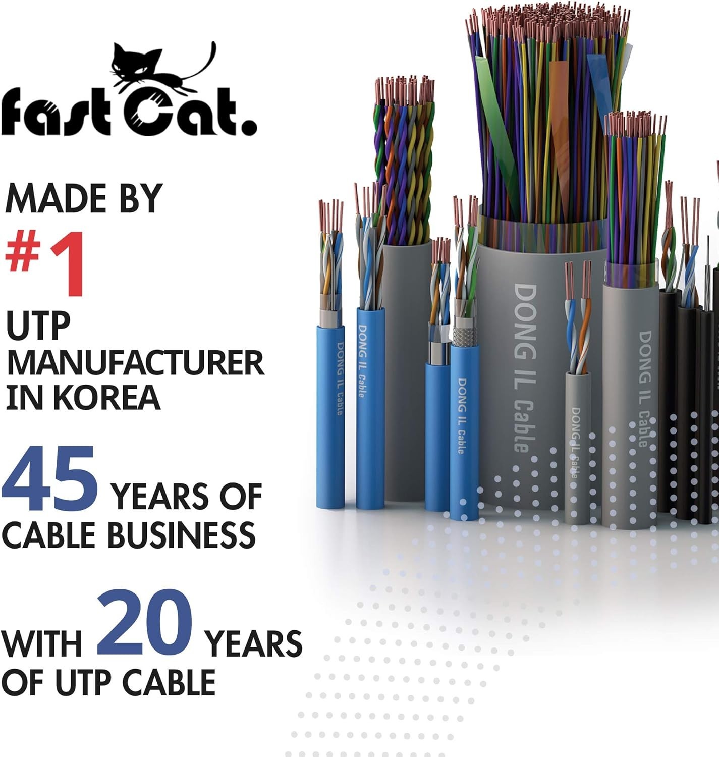 Cat6 Ethernet Cable – 23 AWG, CMR, Solid Bare Copper – 440ft – Blue