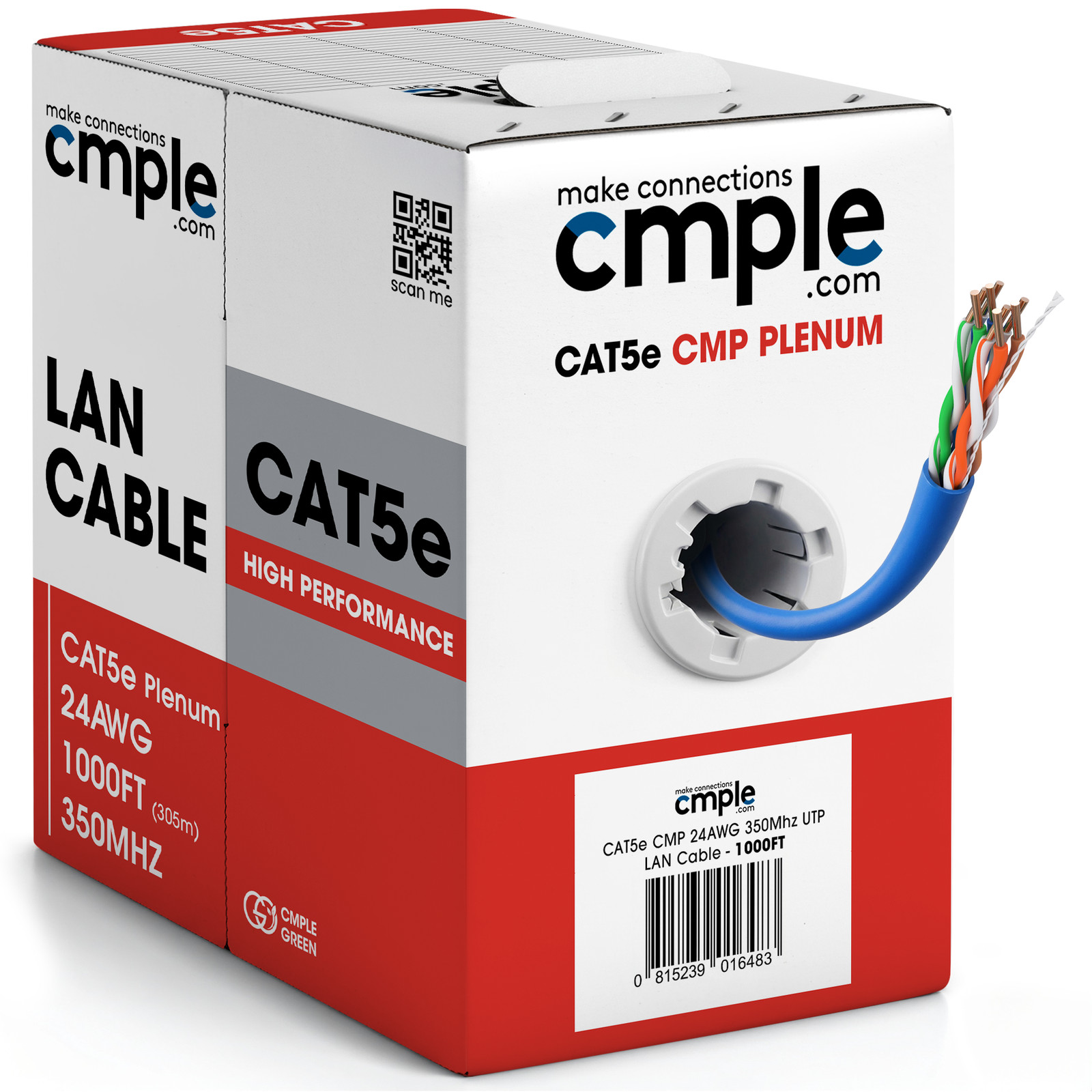 Cat5e Plenum Cat6 Riser Cable 1000ft Bulk Cat 5e Cat 6 Ethernet Cable (CMP CMR)