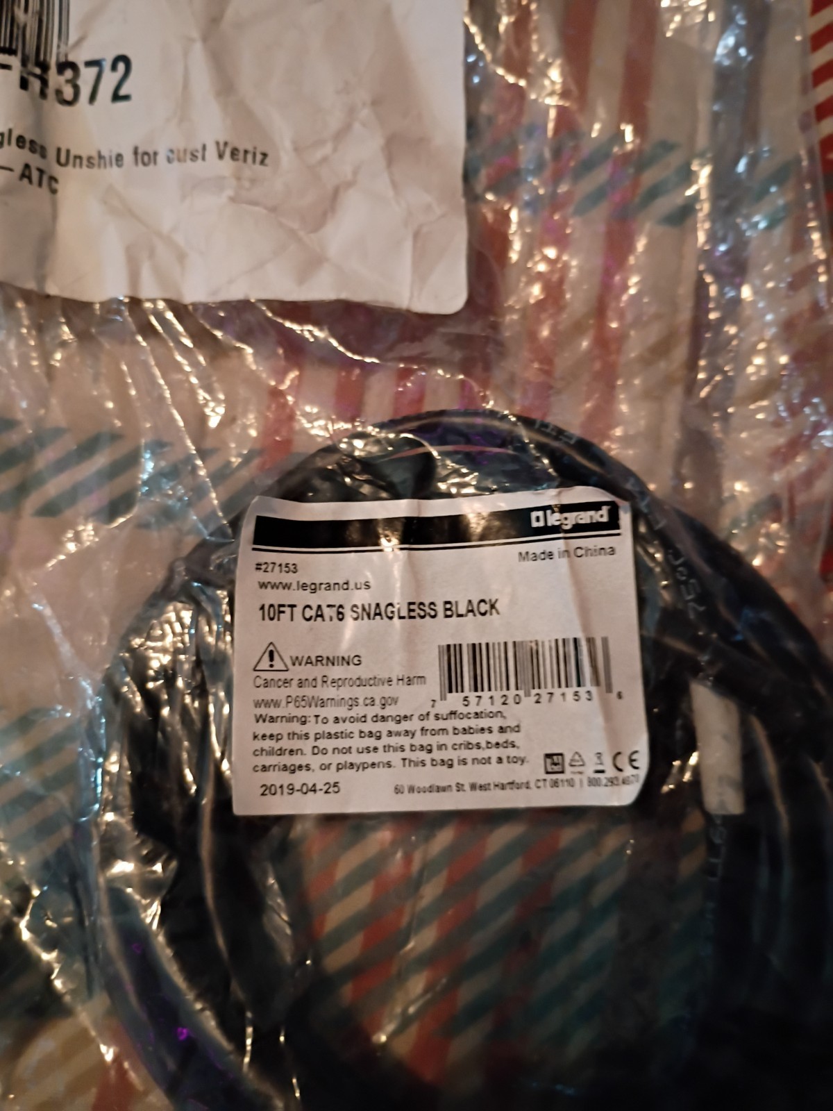 Lot of 3 C2C 5ft CAT6 Snagless UTP Cable Black ( See Description)