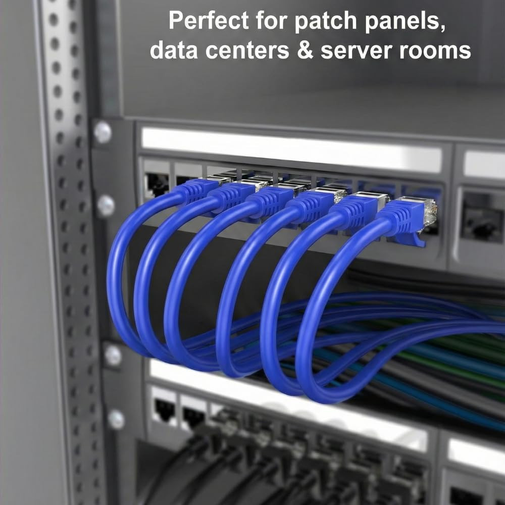 Cat7 SFTP Ethernet Patch Cord 150Ft – 100% Pure Copper LAN Cable, Double Shielde