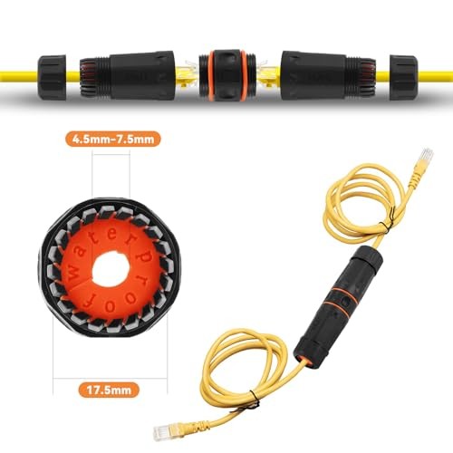 IP68 Waterproof Ethernet Coupler for Starlink Cable, IP68 Waterproof to Female