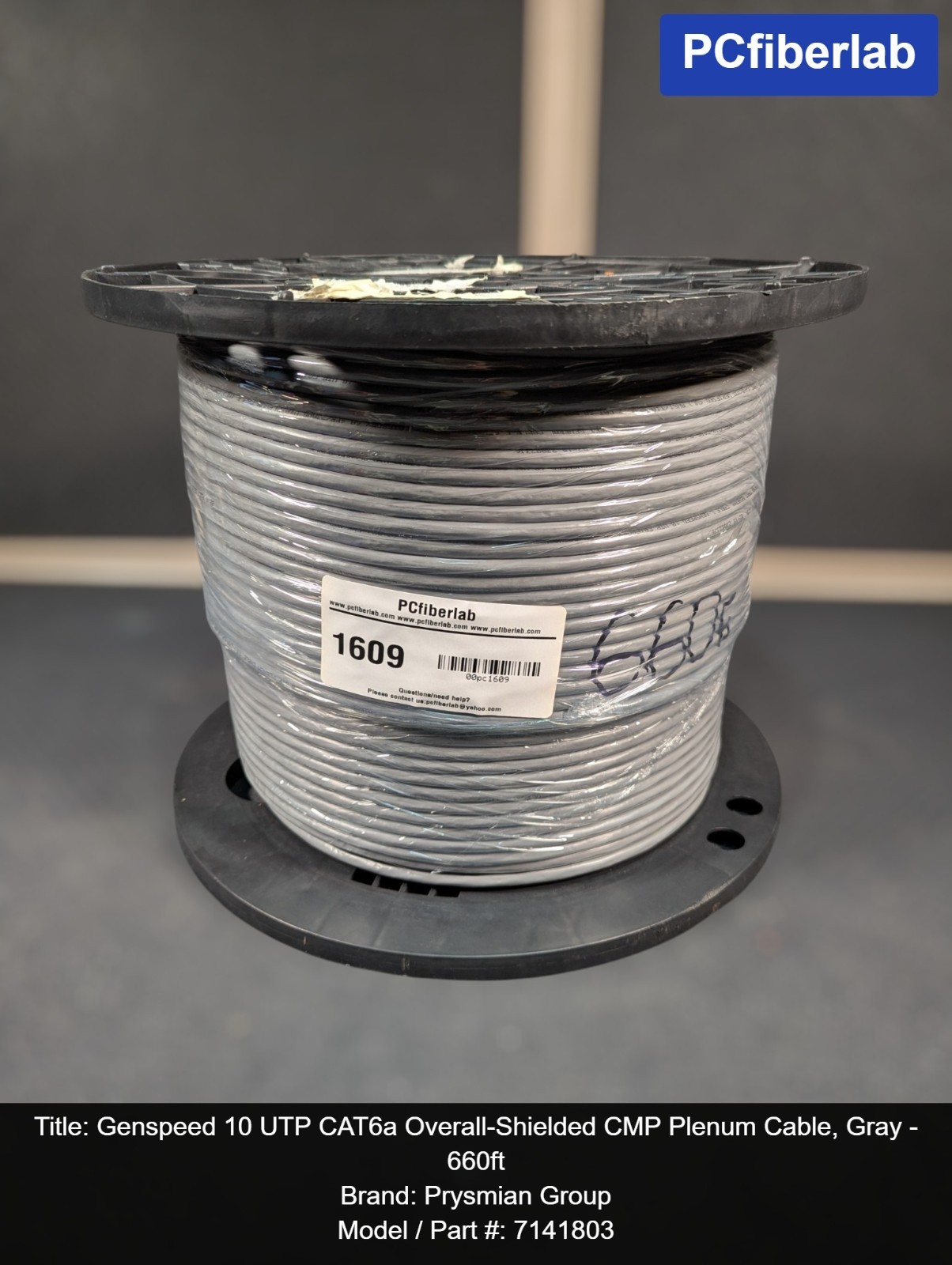 GENSPEED® 10 UTP GEN 4 CATEGORY 6A CMP, PLENUM, 23awg, Gray, 660ft