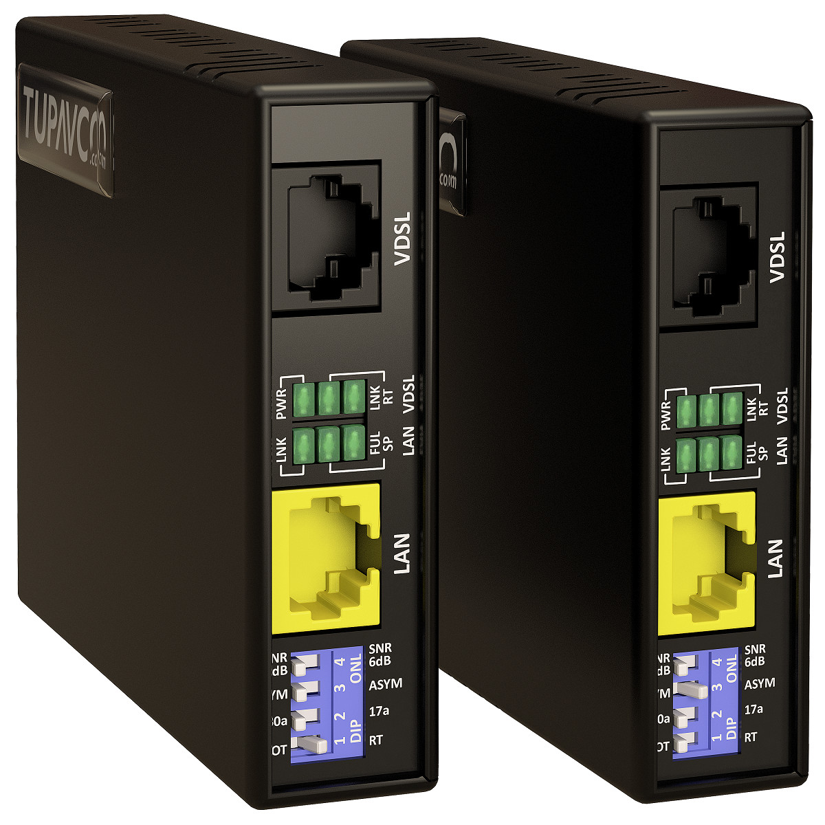 Ethernet Extender Kit – 2pc Pair TEX-100 – Range up to 1 Mile over Phone Copper