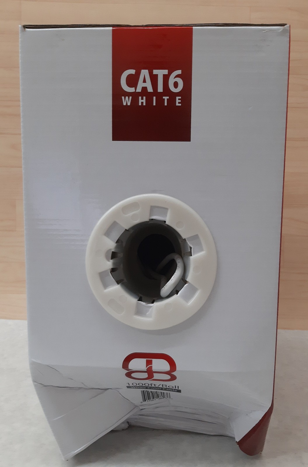 Dripstone 1000 Ft Roll CAT6 UTP Cable 4Pair 23AWG 1/0.57mm CCA PVC Jacket White