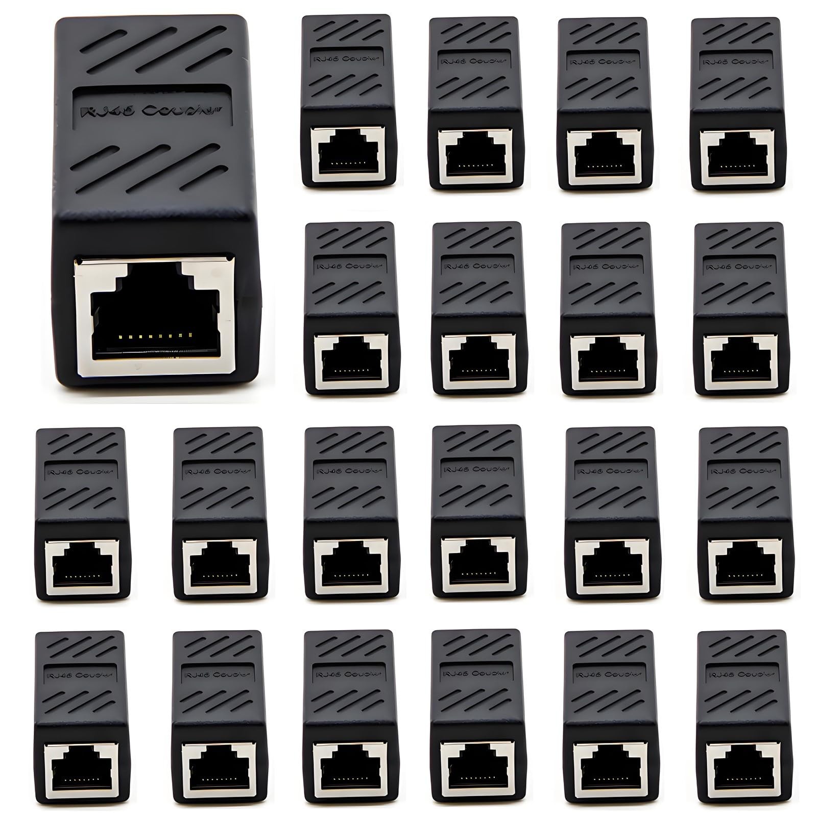 20 Pack RJ45 Cat5 Couplers In Line Ethernet Network Extender Connectors