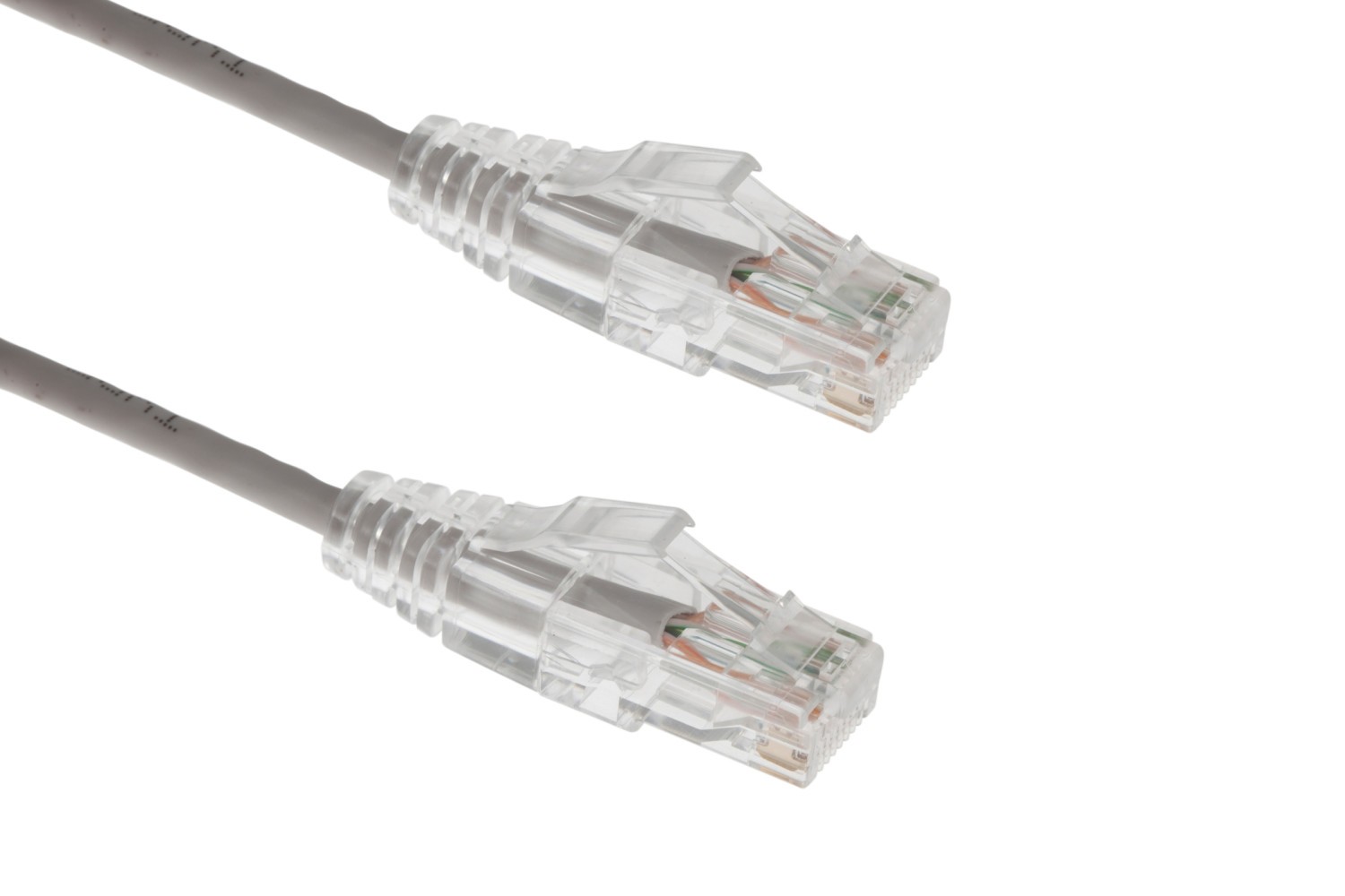 Slim, CAT6A Ethernet Patch Cable, Booted, 7′, Gray – Lifetime Warranty