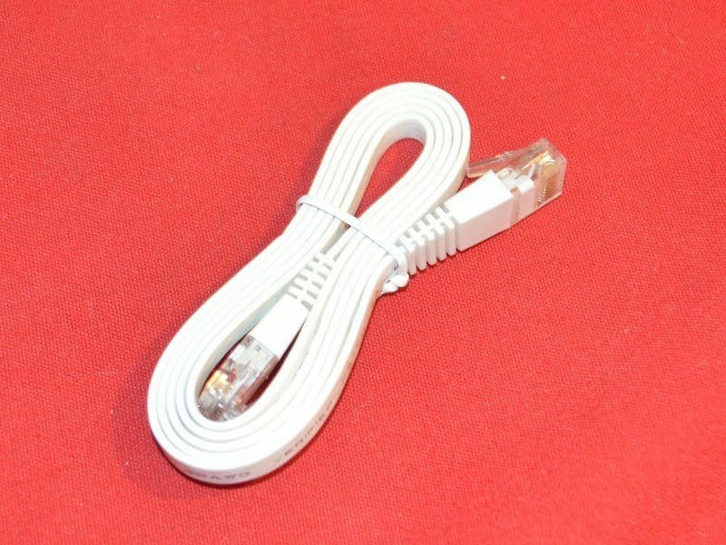 FLAT Ethernet Patch Cord Cable RJ-45 Connectors White 4×30 AWG NWOT NEW
