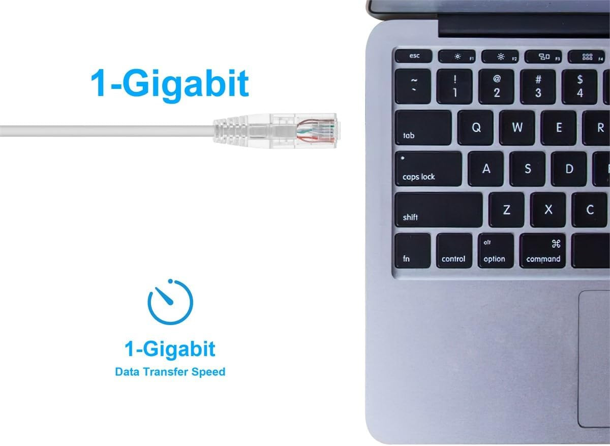 Cat6 Ethernet Patch Cable – Snagless, Stranded, 550Mhz, UTP, CMR Rated, 28AWG, 3