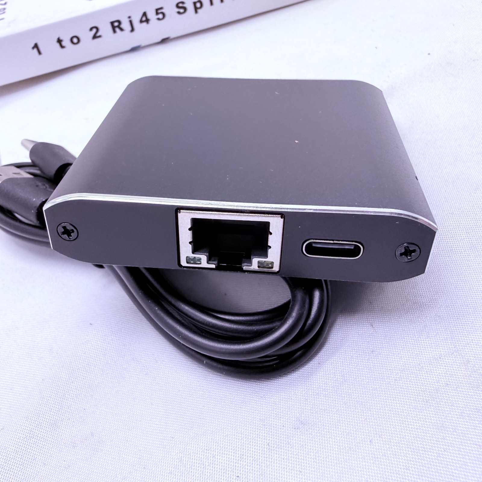 RJ45 Gigabit Ethernet Splitter 1000Mbps LAN Network Internet 1 to 2 Out Adapter