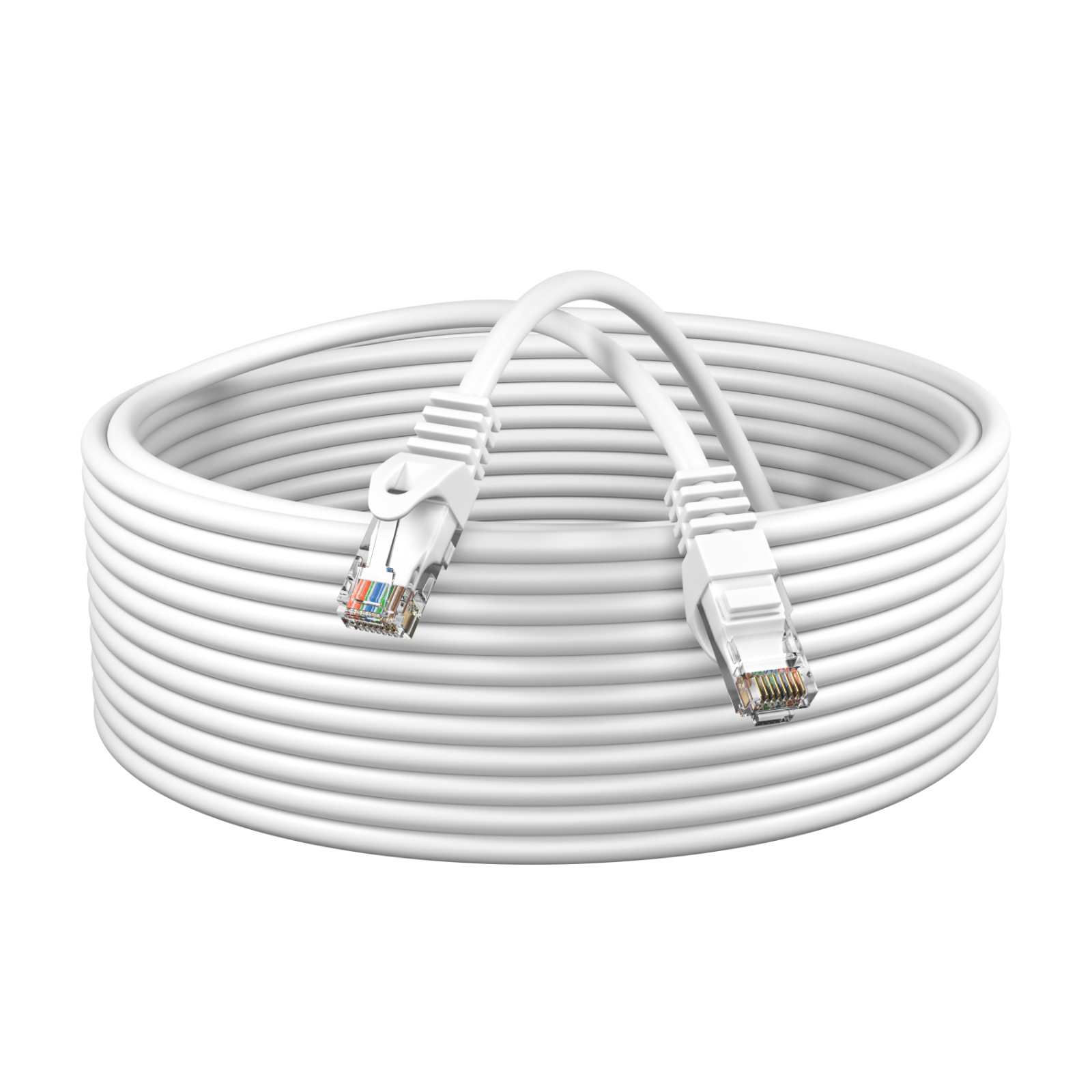 Cat6 White Patch Cord Network Cable Ethernet LAN RJ45 UTP 1.5FT- 20FT Multi LOT