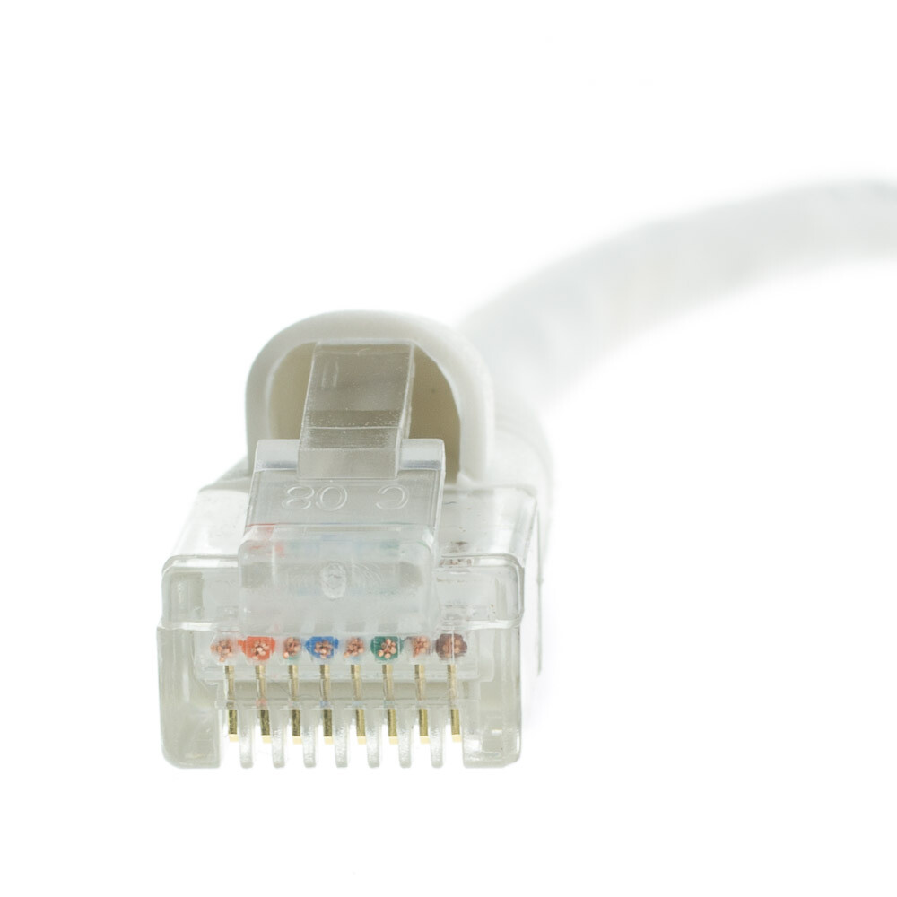 Snagless 1.5 Foot Cat5e White Network Ethernet Patch Cable