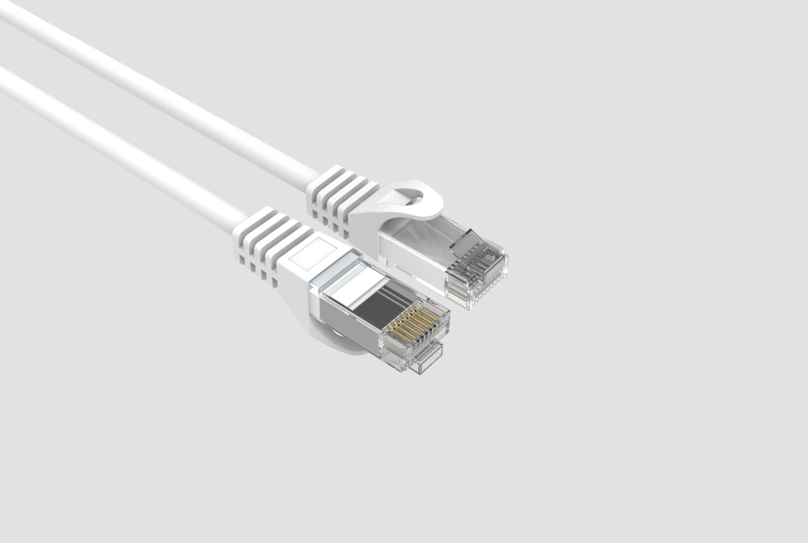 CAT6 Slim Ethernet Patch Cable White 2FT 5 PACK