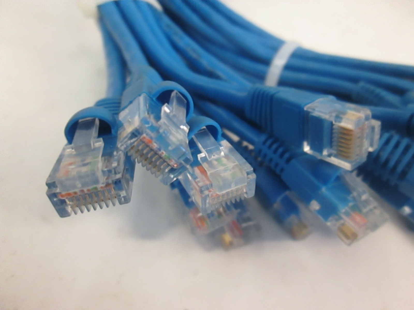 Ethernet Patch Cable To TIA/EIA, E188601, 1ft, Blue, Lot of 25
