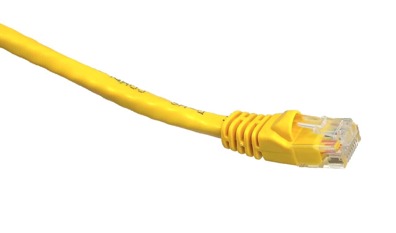 10 PACK LOT 1FT CAT6 Ethernet Patch Cable Yellow RJ45 550Mhz UTP 0.3M