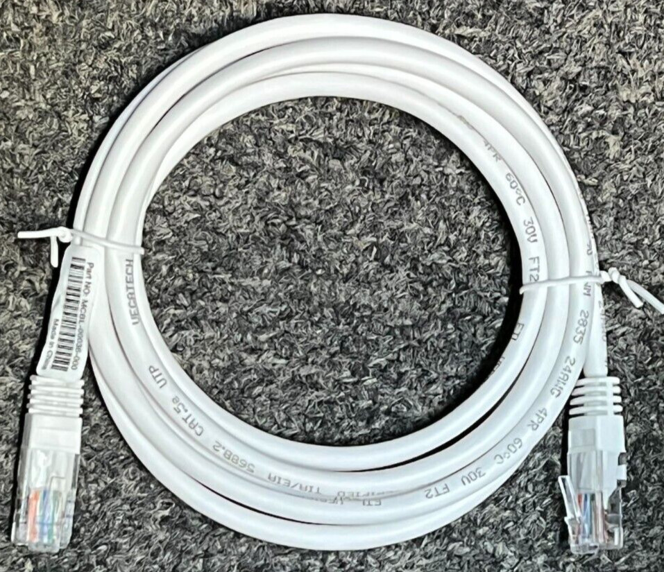 Vega Tech Ethernet Cable 5ft Cat5e RJ-45 ETL Verified TIA/EIA 568B.2 24AWG 4PR