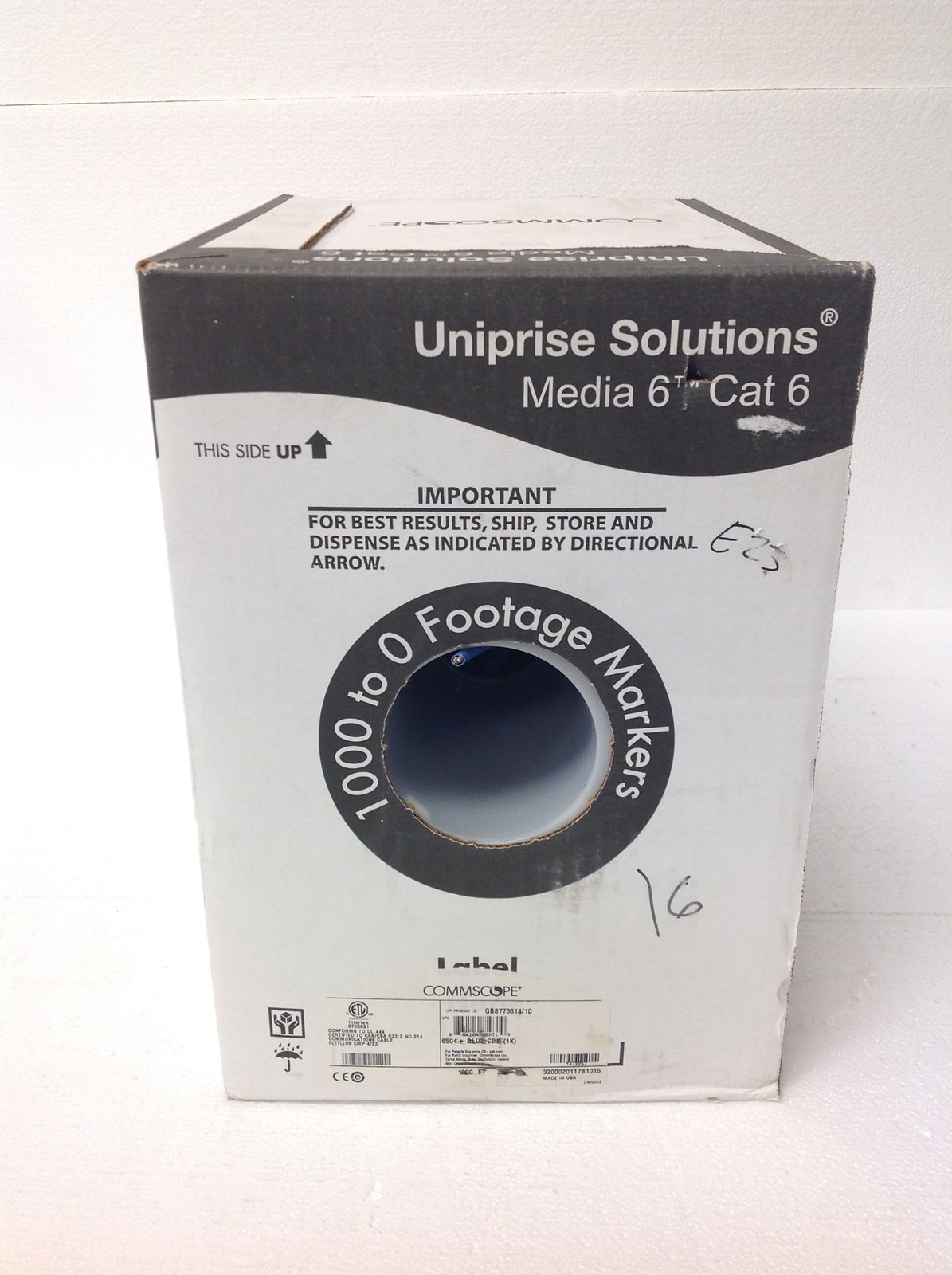 CommScope Uniprise Media 6 CAT6 6504 + Blue Communication Cable 675Ft FREE SHIP!