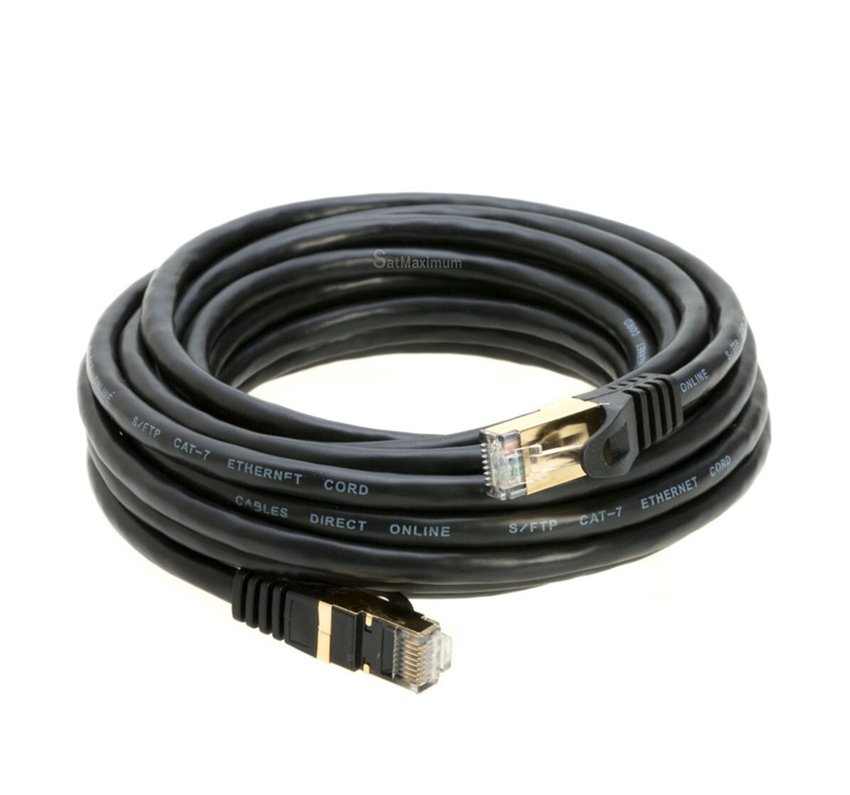 Cat7 S/FTP Ethernet Cable High Speed LAN RJ45 Patch Cord Black 25ft – 200ft LOT