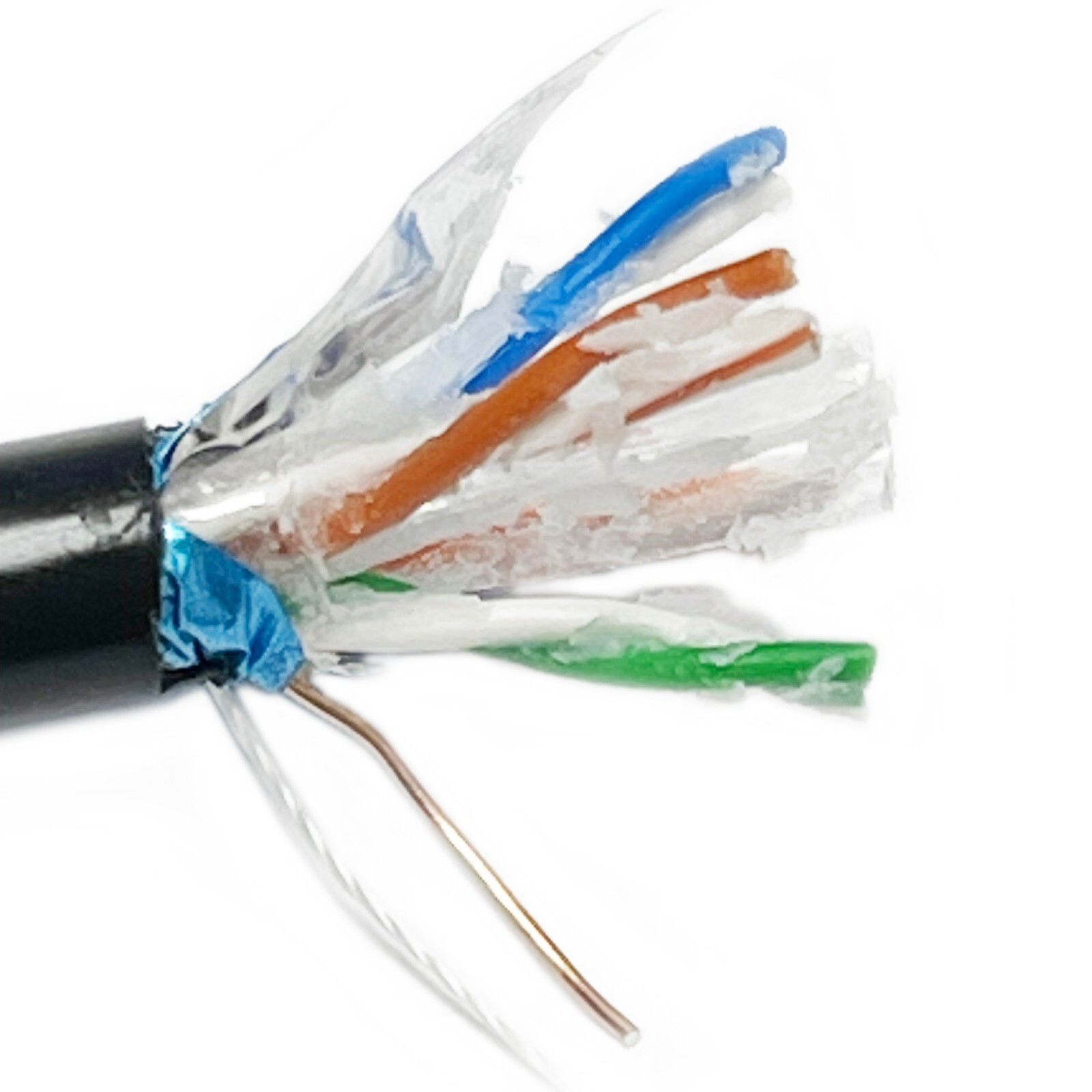 1000ft CAT6 Shielded F/UTP Gel Filled Outdoor Direct Burial UV Network LAN Cable
