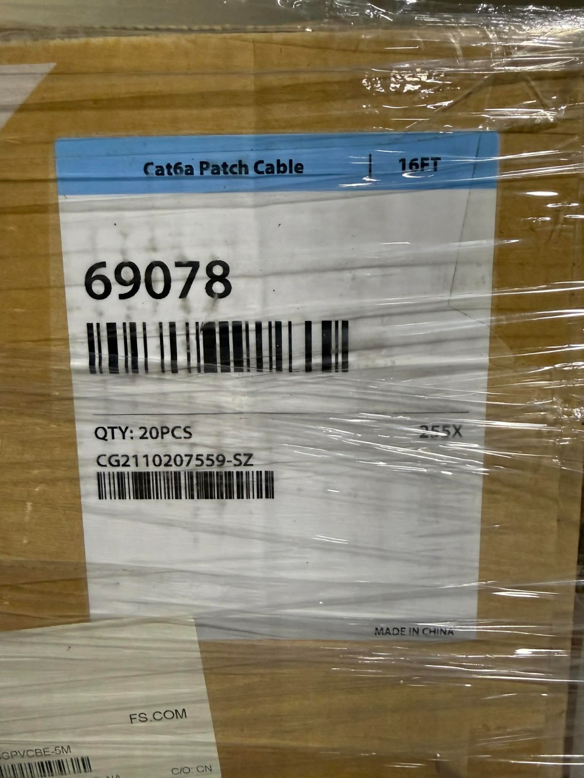 Lot 20 FS 16ft 5m Cat6a 26AWG Snagles Shield SFTP 10Gb PoE++ Network Patch Cable