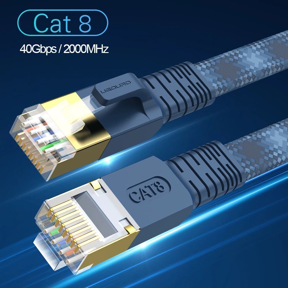 Cat 8 Ethernet RJ45 Cable Super Speed 40Gbps Patch LAN Network Gold Plated Lot