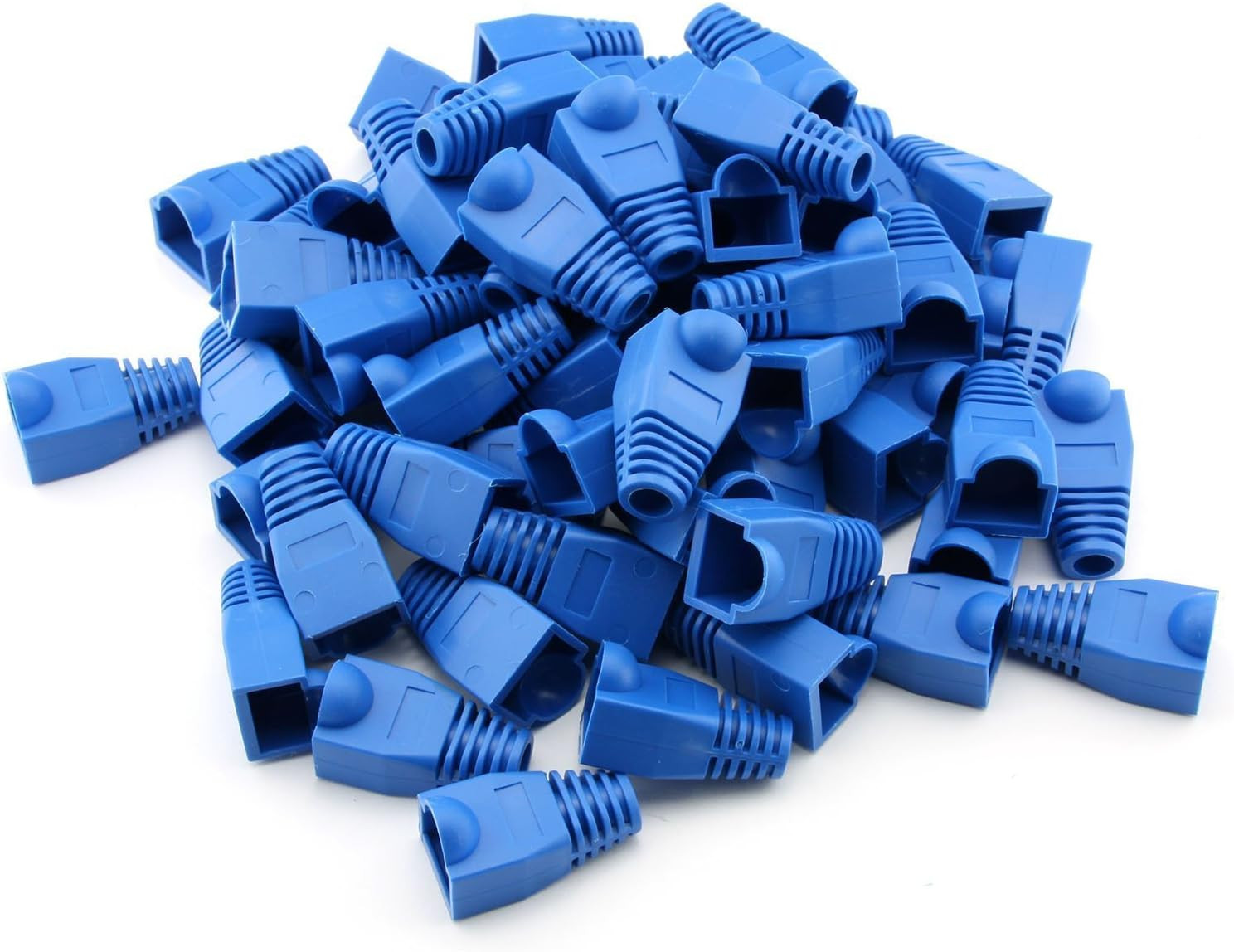 100 Pcs Cat5E CAT6 RJ45 Ethernet Network Cable Strain Relief Boots Cable Connect