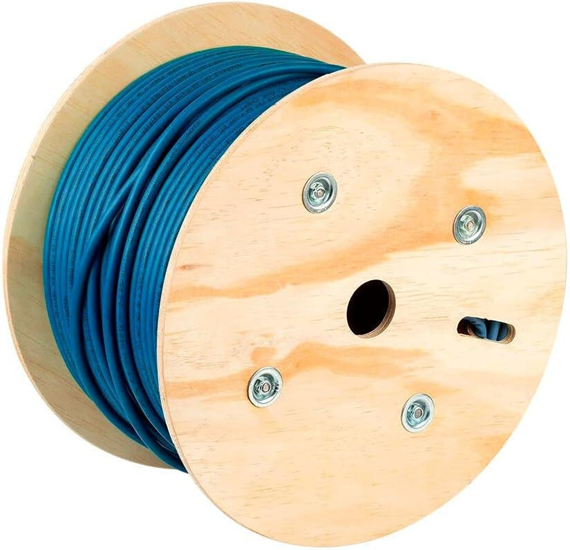 Monoprice Cat8 Cable 250ft Bulk Blue 22AWG 40G For Ethernet Switch Modem Router