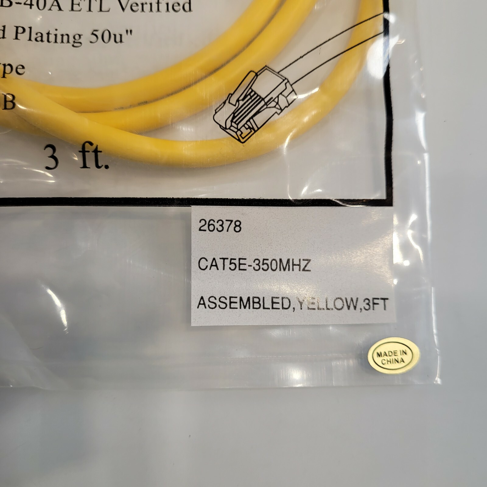 SET OF 10 CABELEXPRESS CAT 5e Patch CORD UTP YELLOW 3 FT CAT5e 350Mhz RoHS
