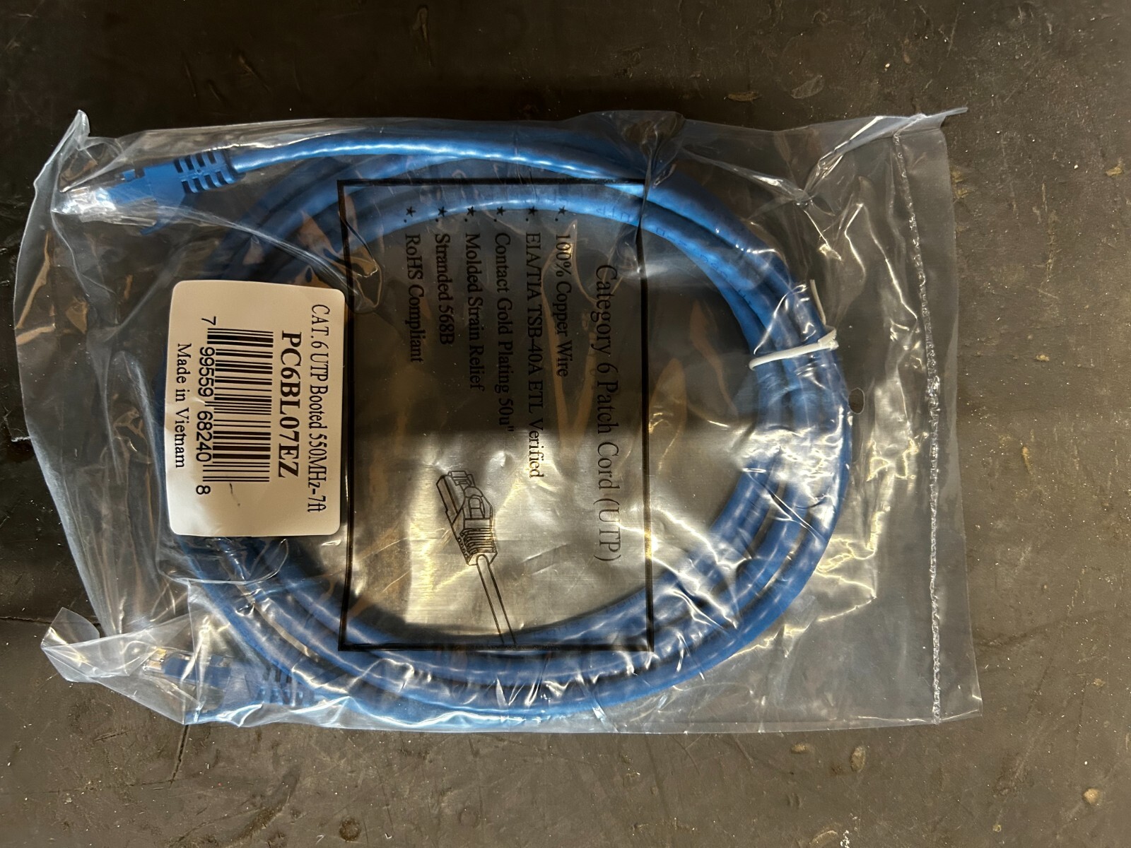 CAT 6 UTP COPPER WIRE# PC6BL07EZ