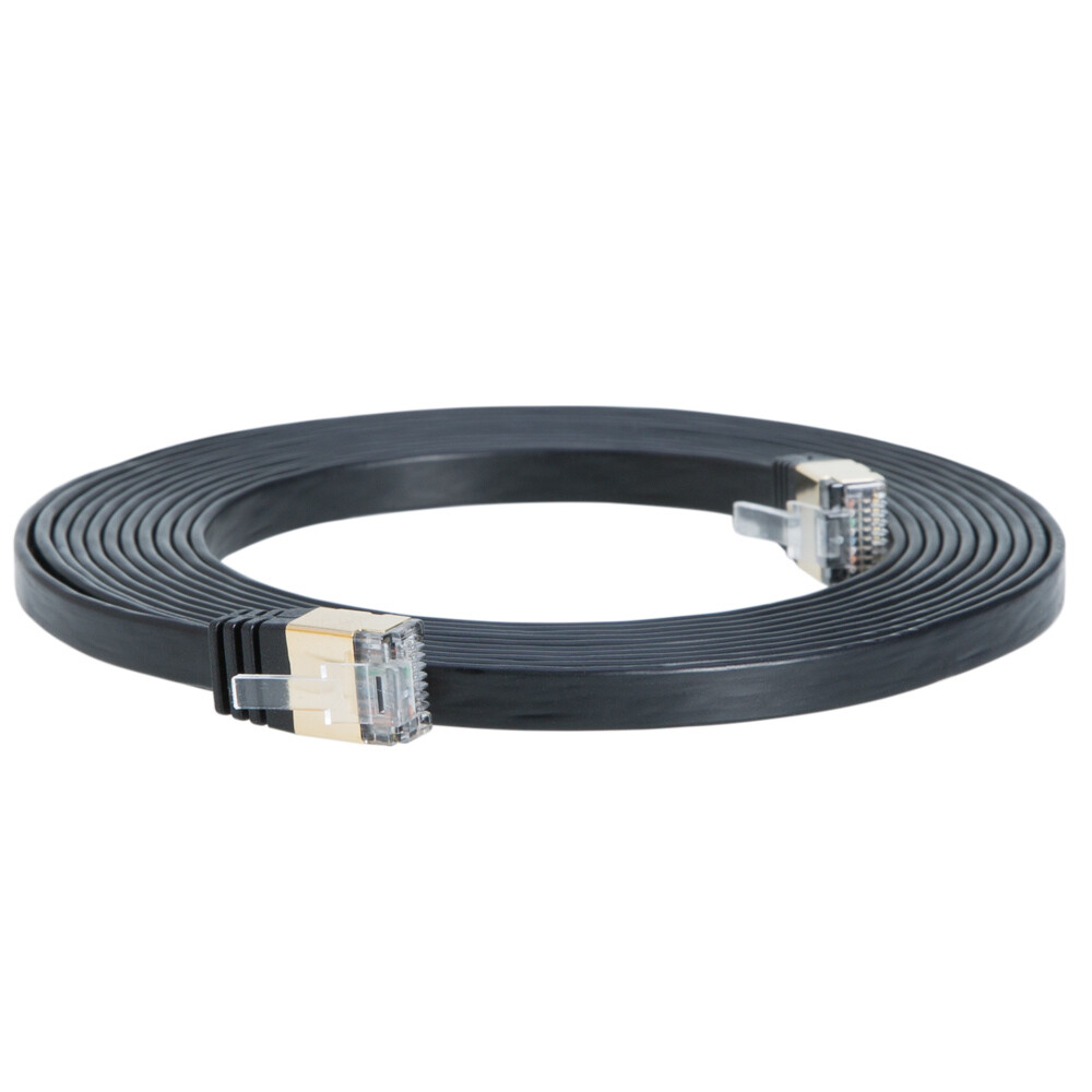CAT7 Flat U/FTP Ethernet Patch Cable 10Gbps LAN Network Cord Multipack LOT