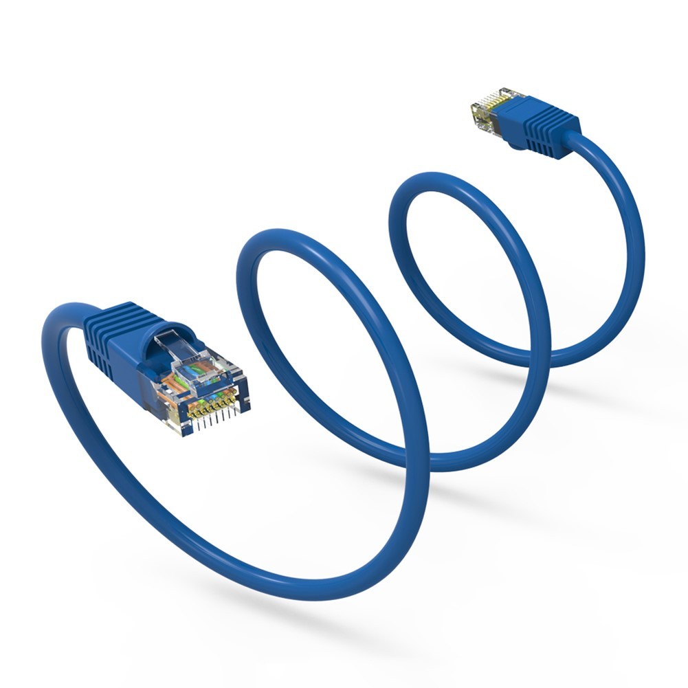 4FT Cat6 RJ45 Ethernet LAN Network UTP Snagless Patch Cable Pure Copper Blue