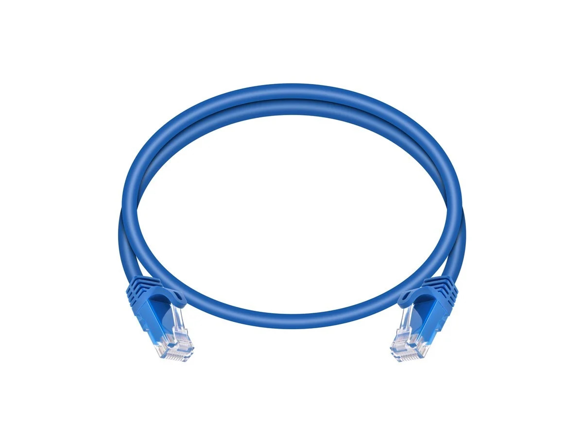 Monoprice Cat6 Ethernet Patch Cable – 2ft – Blue (12-Pack) 550MHz, UTP, 24AWG