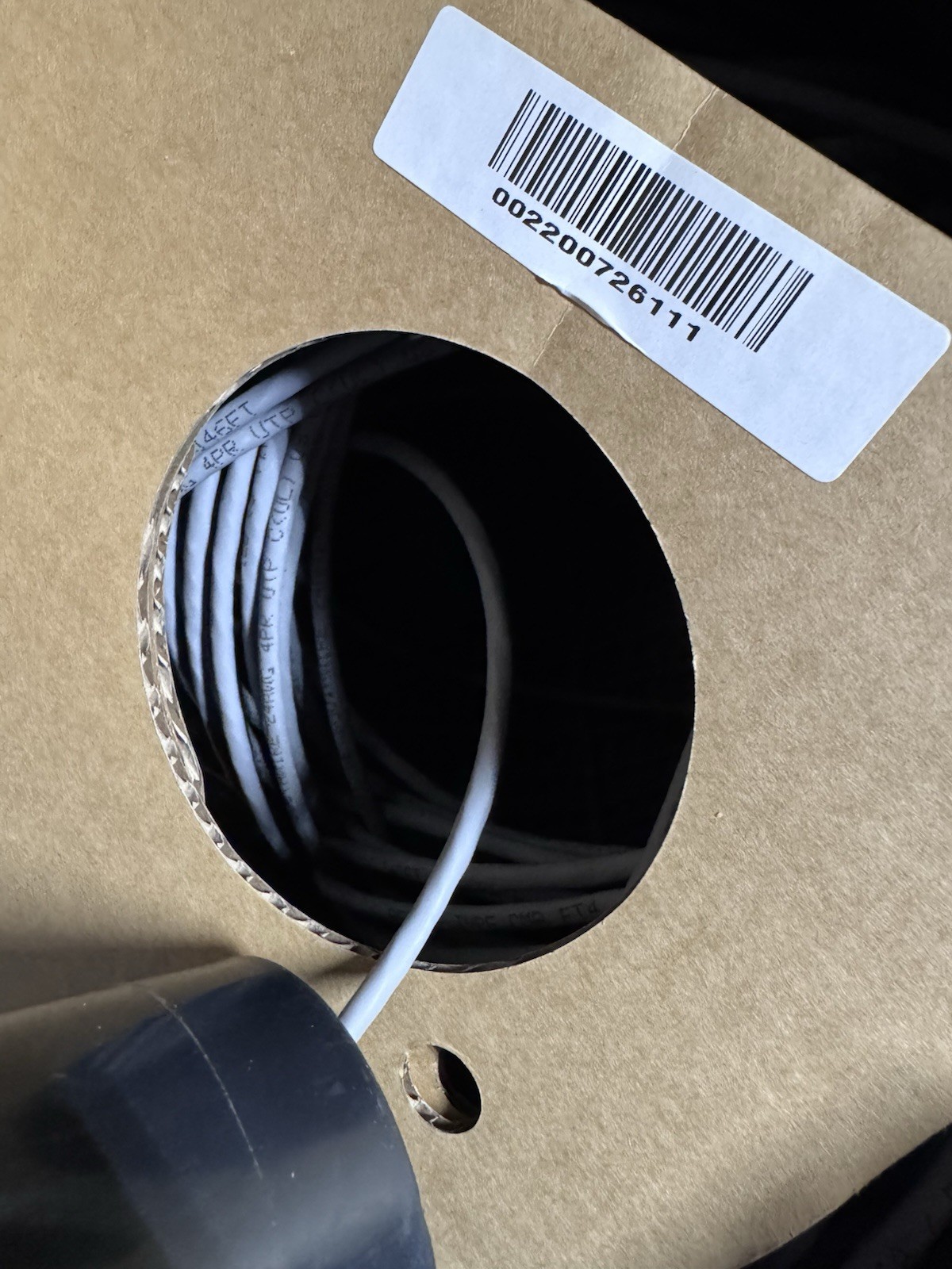Southwire 500 ft. Gray 24/4 Solid CU CAT5e CMR (Riser) Data Cable