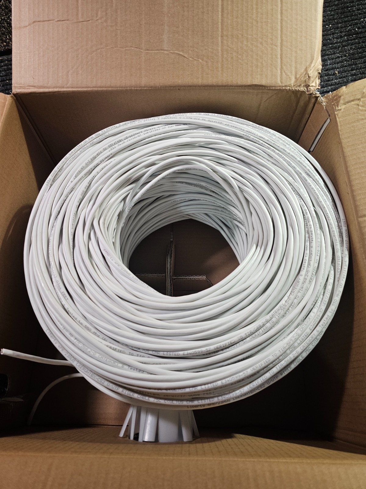 Liberty L6ERWH1BX-CS2 CAT 6E 1000′ 23/4 Pr Solid Non-Shielded Bare Copper Riser