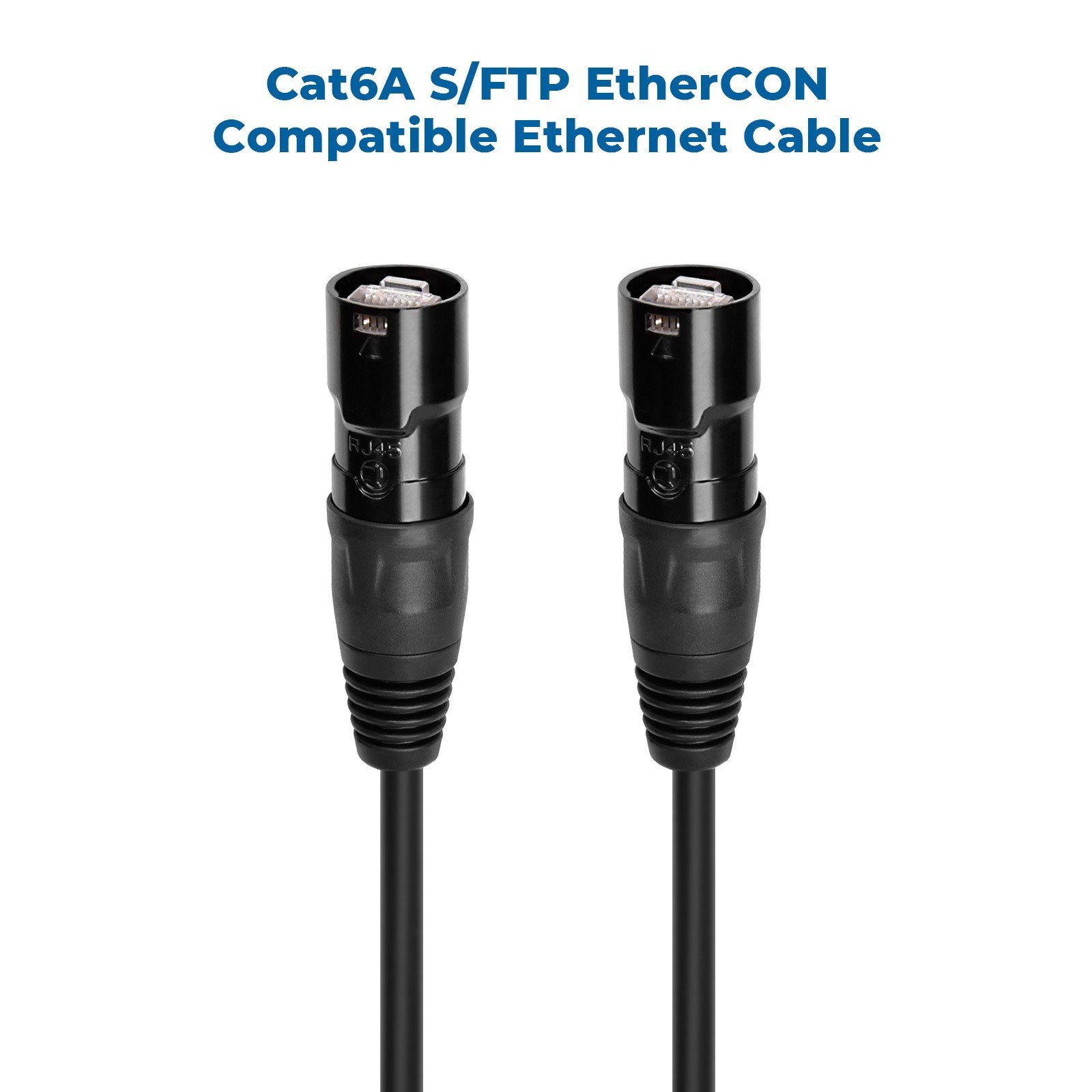 Cat6A S/FTP RJ45 Ethernet Cable with REAN® Connectors Compatible etherCON®