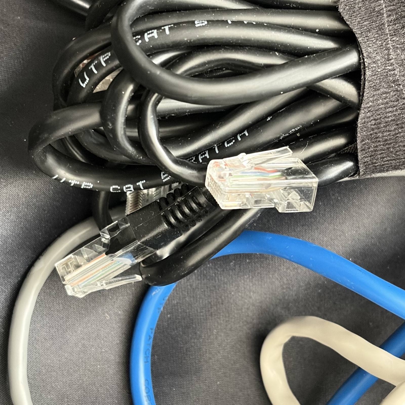 Ethernet Patch Cable Lot RJ-45 Black Blue Gray White