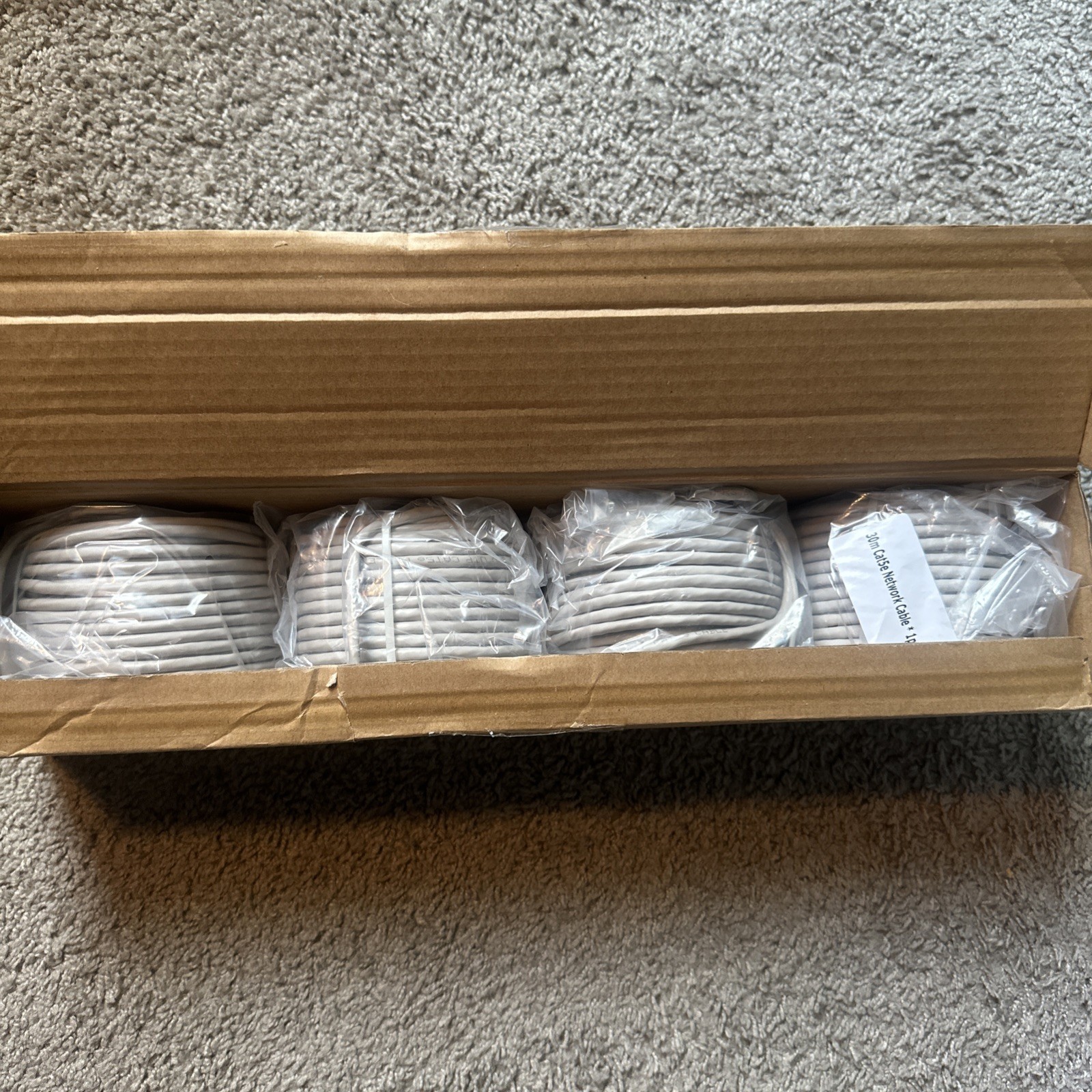 LOT OF 4 Lorex Cat5e Ethernet Network Cable GRAY 100ft (30m) NEW SEALED