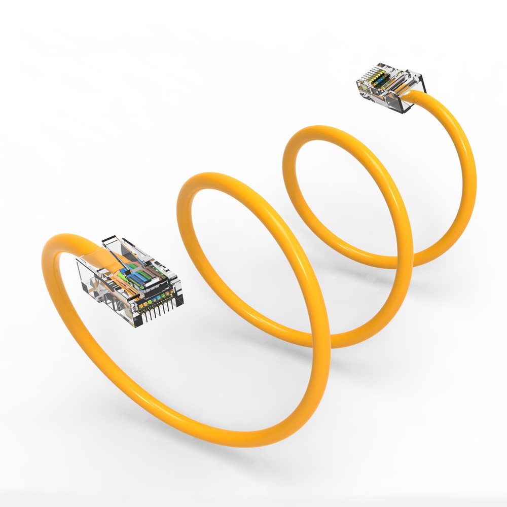 20 Pack of 1.5Ft CAT6 UTP Ethernet Network Non Booted Cable Yellow