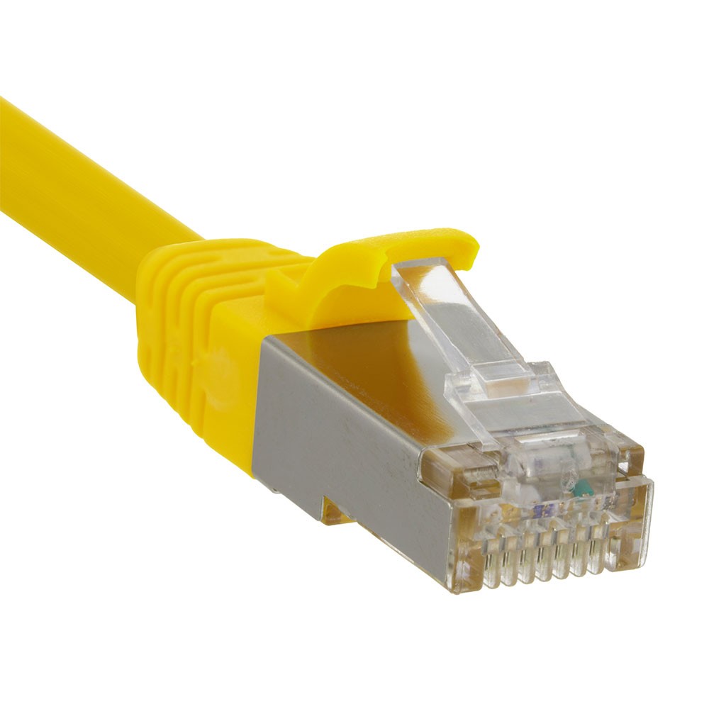 Ethernet Patch Cable CAT6, F/UTP, 26AWG, 0.5 Ft , 5 pack, Yellow