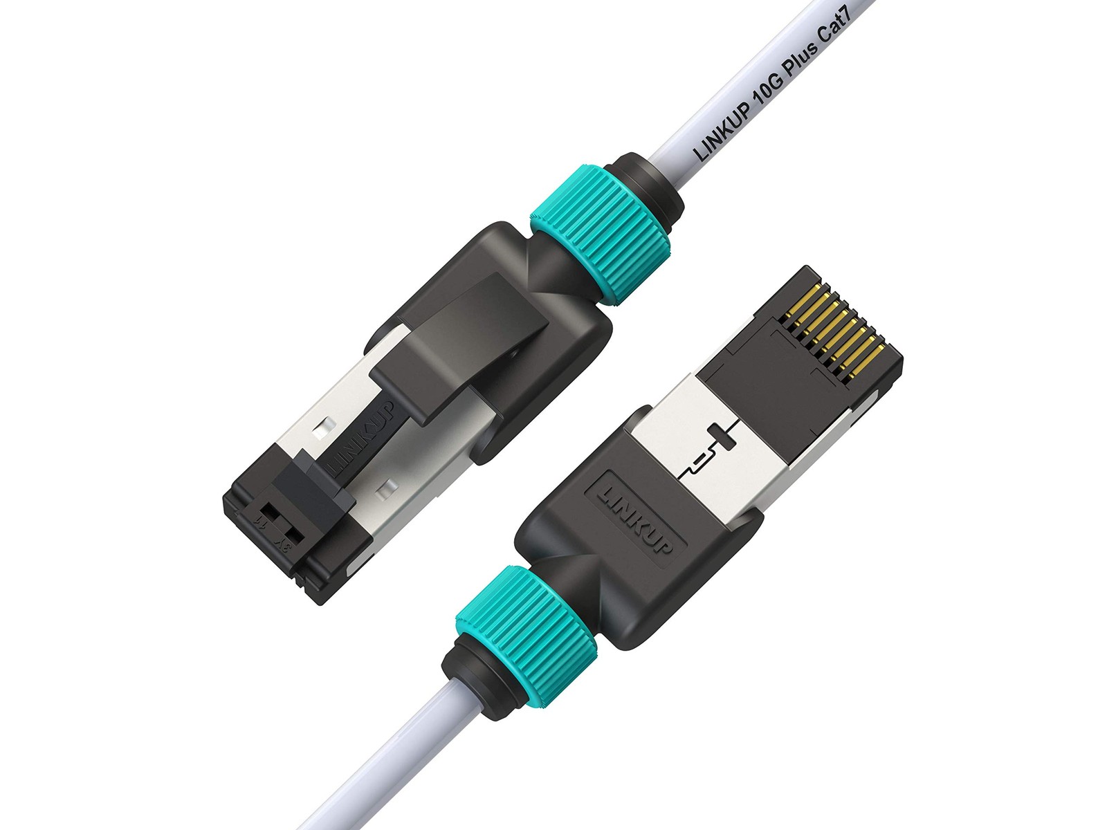 2 PCS Cat7 Ethernet Cable 10G Double Shielded RJ45 S/FTP High Speed 15 FT