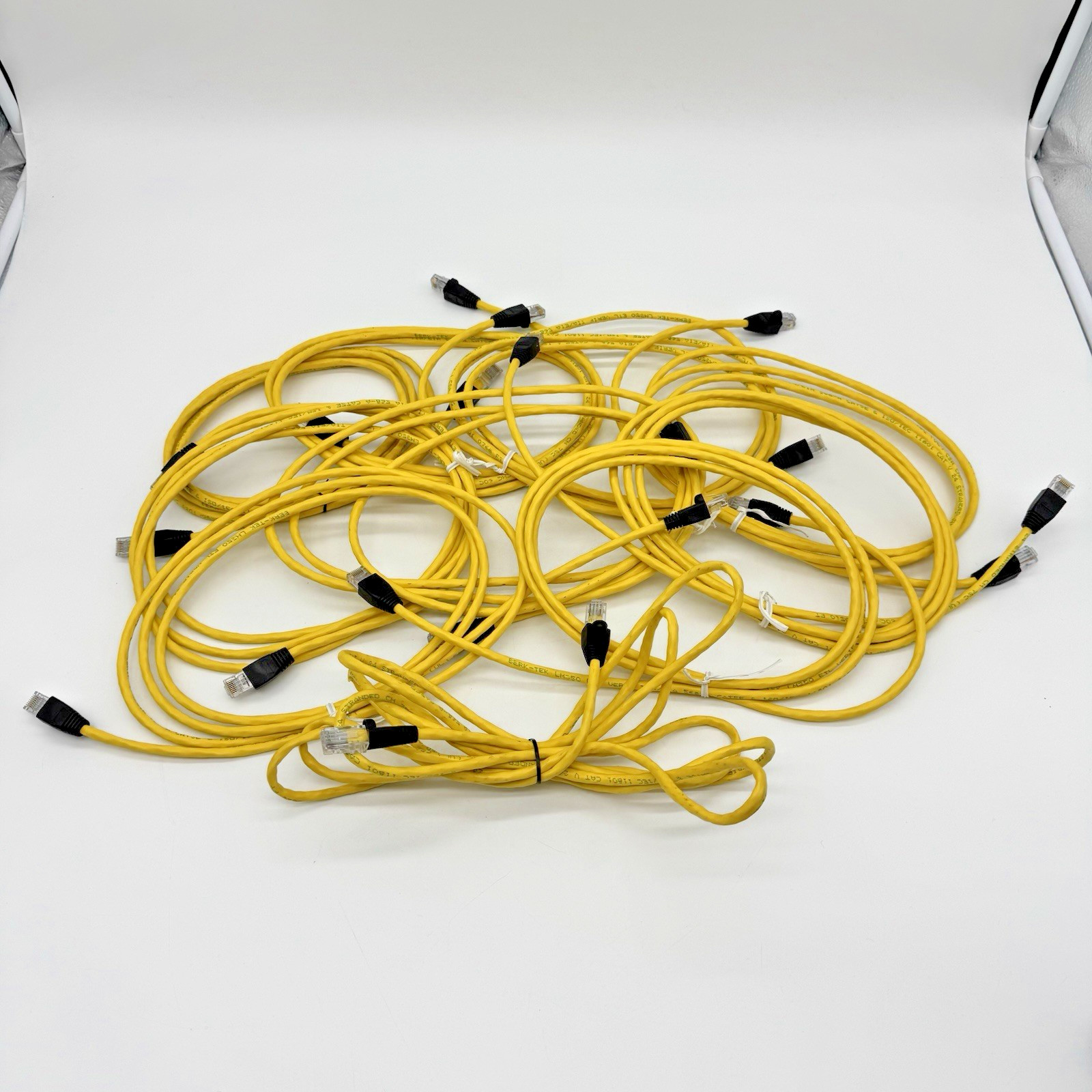Lot 10 Lanmark Cat 5 Cat5E RJ45 Ethernet Patch Cable 7′ Internet LAN Cord Yellow