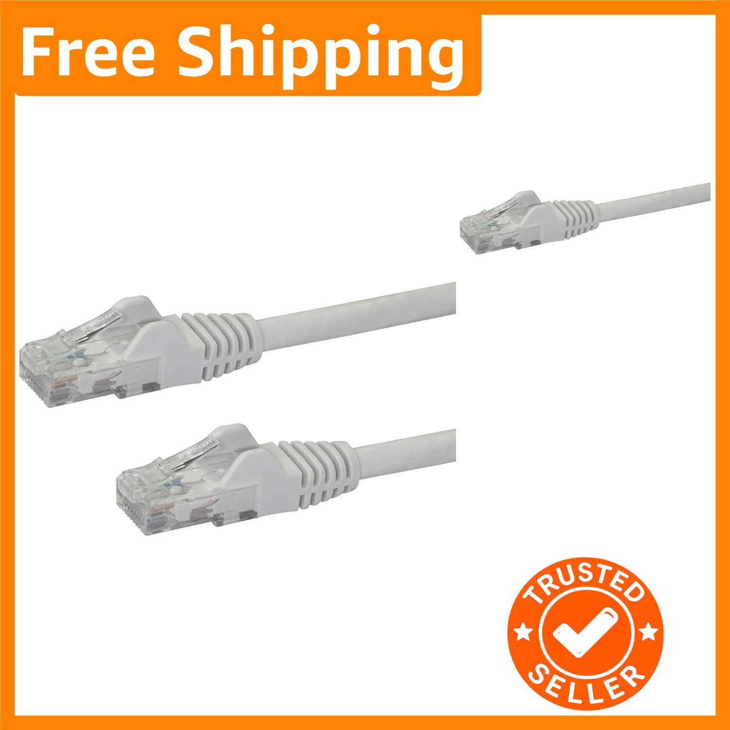 StarTech 1ft Ethernet Patch Cord – 24 AWG, Snagless RJ45 for Fast Data Transfer